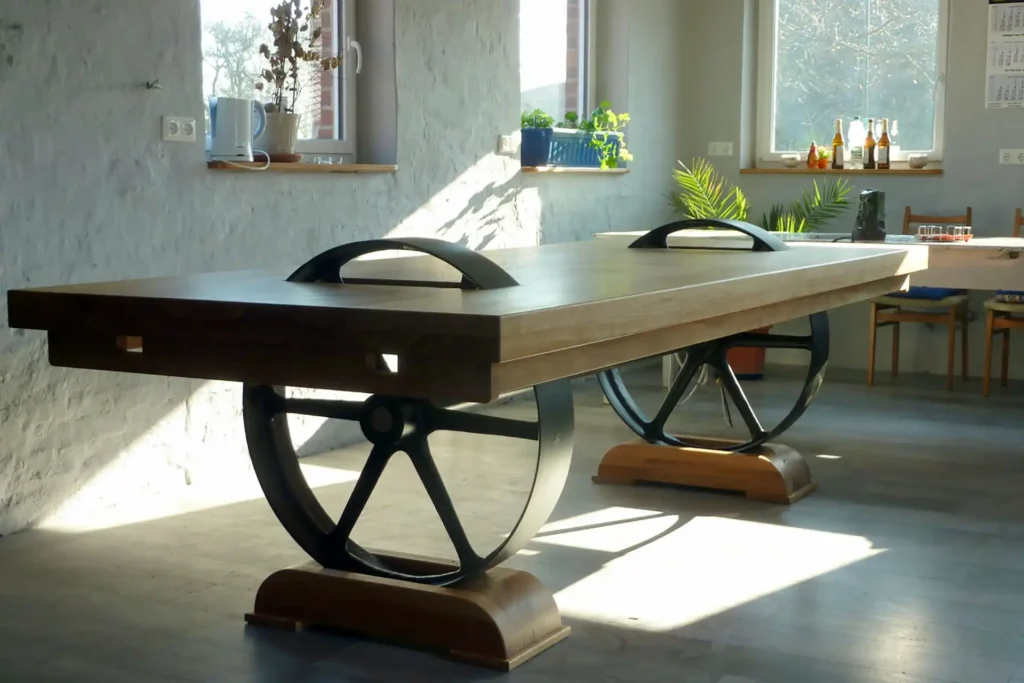 Tischlerei Torsten Mertens - Meisterfachbetrieb - Tischlermeister - Tischlerwerkstatt - Referenzen und Projekte - Regal - Möbel für Wohnräume, Küchen, Bäder, Flure, Hauswirtschaftsräume- großer Holztisch